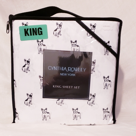 Cynthia Rowley French Bulldog Sheet Set - Picture 4 of 4